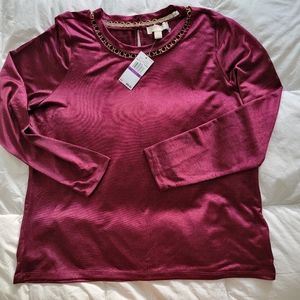 Michael Kors XXL Gold Detail Blouse